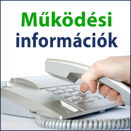 Működési információk