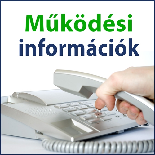 Működési információk